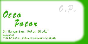 otto potor business card